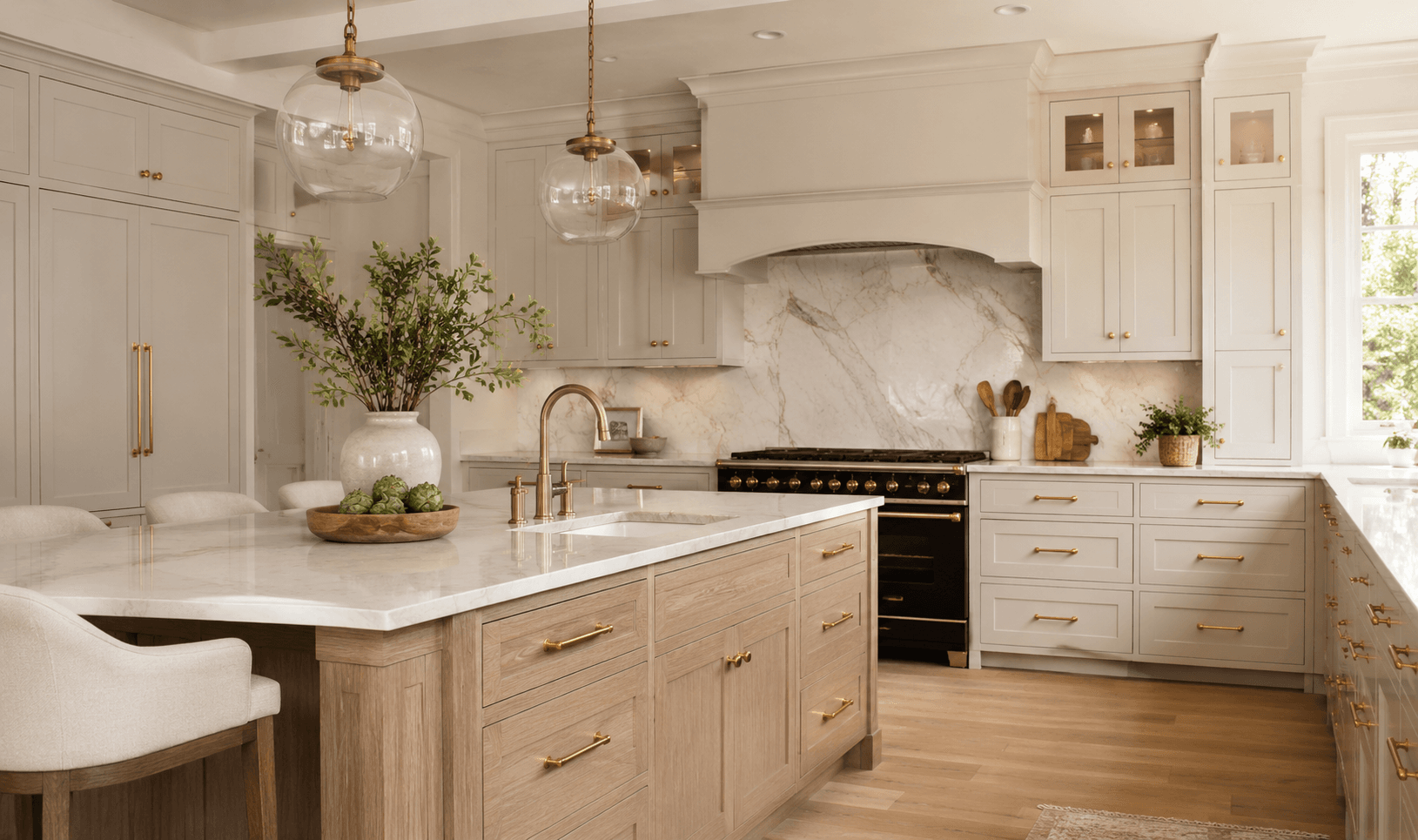 Designers recommend swapping cabinet hardware for an instant kitchen upgrade